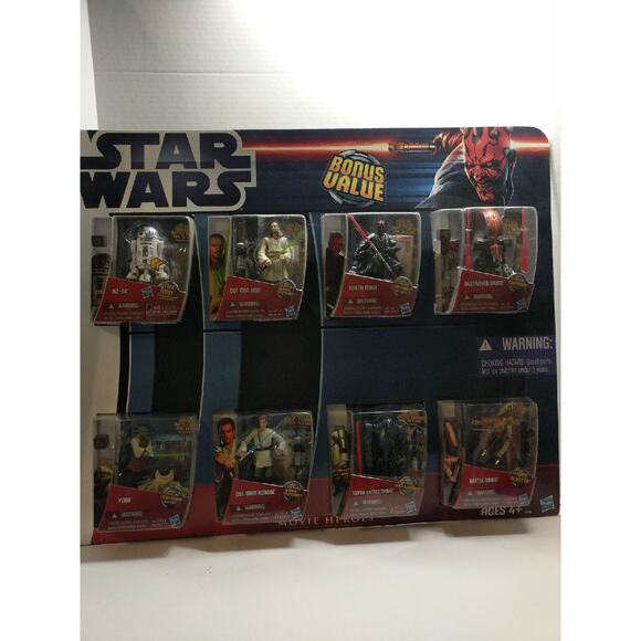 New/Sealed Star Wars Movie Heroes Bonus Value 8 Pack Action Figure Set 2012
